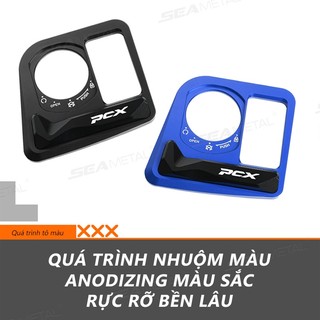 SEAMETAL PCX Phụ Kiện Đánh Lửa Công Tắc Bao CNC Khóa Cửa Điện Nút Bao Da Bảo Vệ Cho XE HONDA PCX125 PCX160 2021-2024
