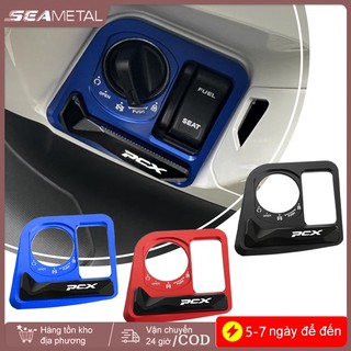 SEAMETAL PCX Phụ Kiện Đánh Lửa Công Tắc Bao CNC Khóa Cửa Điện Nút Bao Da Bảo Vệ Cho XE HONDA PCX125 PCX160 2021-2024