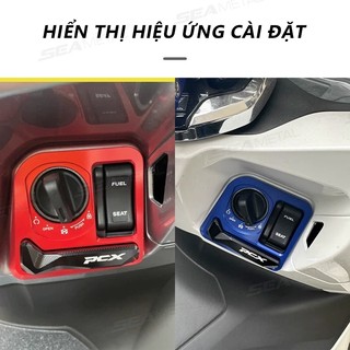 SEAMETAL PCX Phụ Kiện Đánh Lửa Công Tắc Bao CNC Khóa Cửa Điện Nút Bao Da Bảo Vệ Cho XE HONDA PCX125 PCX160 2021-2024