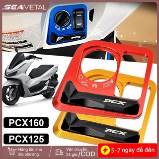 SEAMETAL PCX Phụ Kiện Đánh Lửa Công Tắc Bao CNC Khóa Cửa Điện Nút Bao Da Bảo Vệ Cho XE HONDA PCX125 PCX160 2021-2024