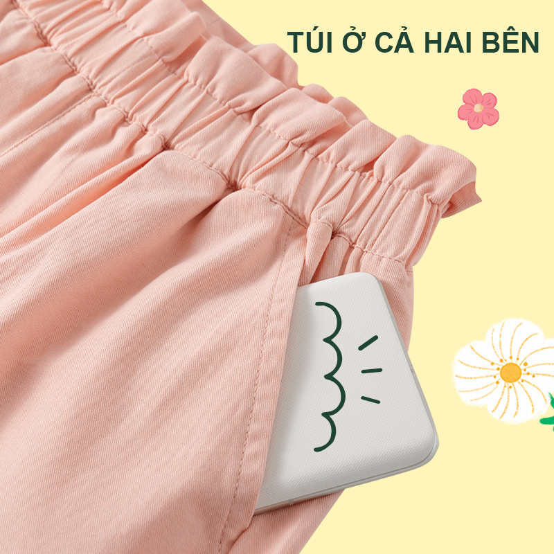 Quần short nữ W.G.Q, Thiết kế thắt lưng Bud, Mềm mại thoải mái khi in, Thích hợp cho trang phục thể thao ngoài trời mùa hè