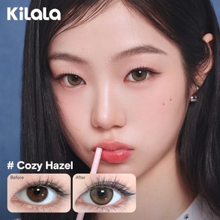Kính áp tròng Kilala màu nâu CozyHazel/BrightAmber/MysticGrey/RosyPink  lens cận 6 tháng DIA 14.2mm có độ (0-7) 1 cặp