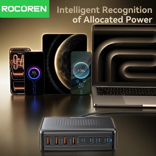 Rocoren Để Bàn Sạc USB Loại C 200W Sạc Nhanh Di Động Trạm Điện 100W Đa Cổng Sạc Cho iPhone Samsung