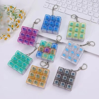 4/9 Keys LED Keyboard Fidget Keychain Clicker Button Stress Relief Toy cho người lớn Văn phòng Lo lắng Ngón tay Tập thể dục Keycap cảm giác