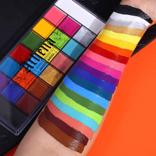 UCANBE Athena Neon Mặt Body Tranh Dầu Trẻ Em Flash Hình Xăm Sơn Nghệ Thuật Halloween Trang Điểm Lạ Mắt Đầm Làm Đẹp Bảng