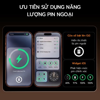 Ảnh 4 – UNEED sạc dự phòng 12000/6000mAh Chính Hãng Sạc Không Dây iPh | Cục sạc Dựng Phòng | Nhanh Không Dây 20W & PD 22.5W | Hỗ Trợ iPhone 8-17/Android | Đã Chứng Nhận CCC | điện Thoại Năng Lượng Mặt Trời