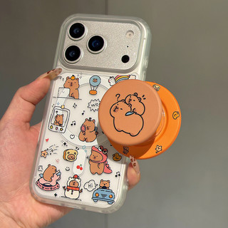 Ốp lưng họa tiết capybara dễ thương cho iPhone 11 12 Pro 13 Pro Max 15 Pro Max 14 16 Pro 16 Plus 17 Air 17 Pro 17 Pro Max