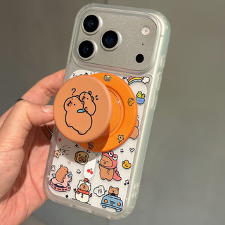 Ốp lưng họa tiết capybara dễ thương cho iPhone 11 12 Pro 13 Pro Max 15 Pro Max 14 16 Pro 16 Plus 17 Air 17 Pro 17 Pro Max