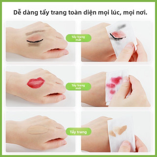 Khăn lau trang điểm nhẹ nhàng bơ dùng một lần Mặt mắt có thể sử dụng Gói tiện lợi không cần rửa di động