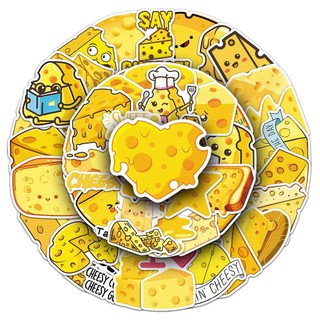 Bộ 50 Phô Mai Dễ Thương Meme Graffiti Dán Thực Phẩm Hoạt Hình Decal DIY Notebook Miếng Dán Điện Thoại Đồ Chơi Trẻ Em