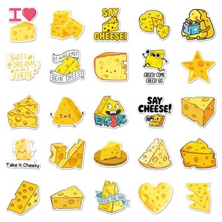 Bộ 50 Phô Mai Dễ Thương Meme Graffiti Dán Thực Phẩm Hoạt Hình Decal DIY Notebook Miếng Dán Điện Thoại Đồ Chơi Trẻ Em
