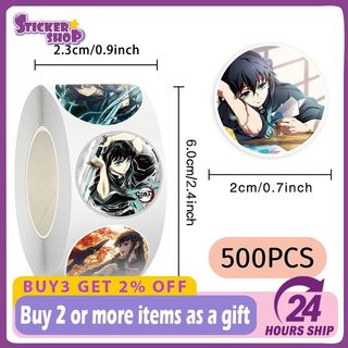 500 Chiếc Hoạt Hình Anime Demon Slayer Cuộn Miếng Dán DIY Laptop Điện Thoại Trẻ Em Đồ Chơi Quà Tặng Niêm Phong Nhãn Dán Nhãn Dán