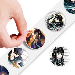 500 Chiếc Hoạt Hình Anime Demon Slayer Cuộn Miếng Dán DIY Laptop Điện Thoại Trẻ Em Đồ Chơi Quà Tặng Niêm Phong Nhãn Dán Nhãn Dán