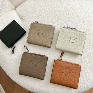 Thời Trang Mới Chính Hãng Ví Da Nữ Mini Gấp Thẻ Lớp Đầu Tiên Da Bò Ví Đựng Tiền Xu Quà Tặng Nữ