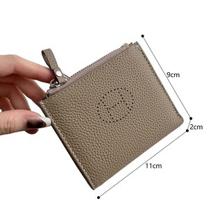 Thời Trang Mới Chính Hãng Ví Da Nữ Mini Gấp Thẻ Lớp Đầu Tiên Da Bò Ví Đựng Tiền Xu Quà Tặng Nữ