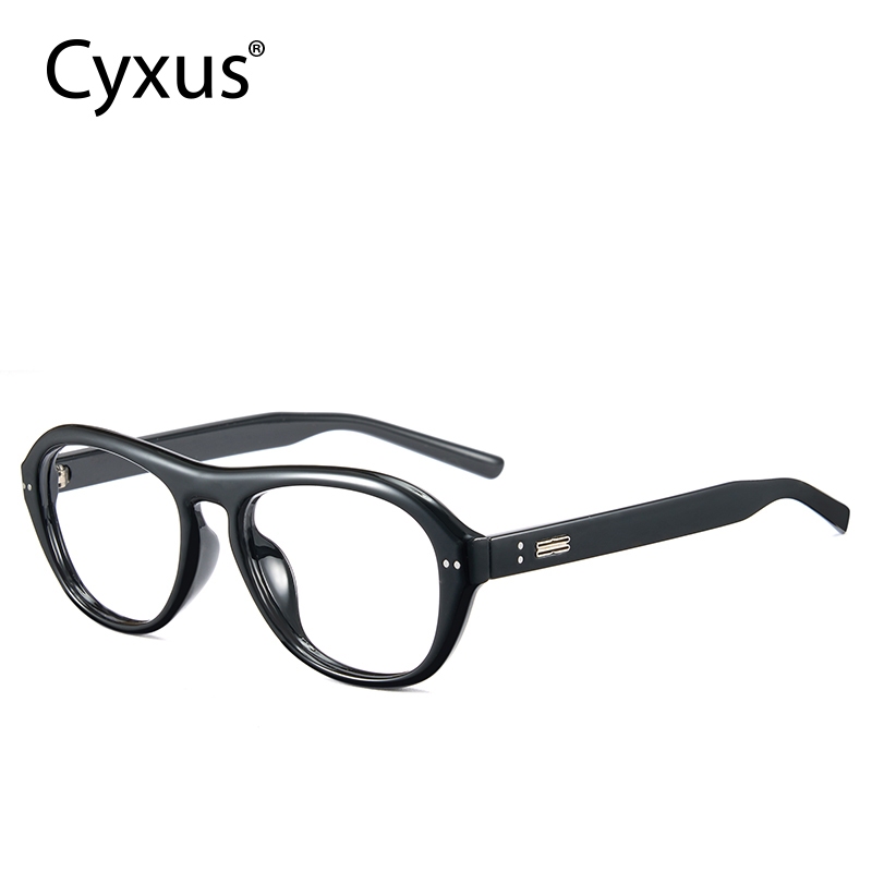 Cyxus Kính Nữ Retro Thời Trang Chống Ánh Sáng Xanh Gọng Oval Bảo Vệ Mắt Giảm Căng Thẳng Thị Giác 8236