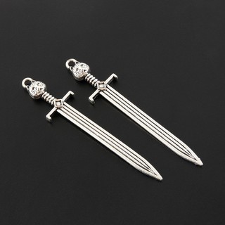 Chữ thập thanh kiếm màu bạc quyến rũ, trang sức handmade tùy chỉnh, phù hợp làm quà tặng cho nam
