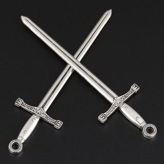 Chữ thập thanh kiếm màu bạc quyến rũ, trang sức handmade tùy chỉnh, phù hợp làm quà tặng cho nam