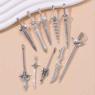 Thanh kiếm mini hợp kim quyến rũ - Phụ kiện trang sức DIY dễ thương cho handmade và mặt dây chuyền