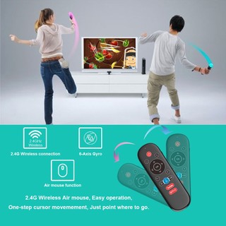 Chuột Không Dây Bằng Giọng Nói Điều Khiển Từ Xa Con Quay 2.4G BT Học IR Chipset Cho Máy Tính Máy Chiếu TV Box Chống Mất