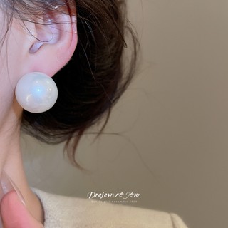 Bông Tai Ngọc Trai Lớn Màu Trắng và Đỏ - phụ kiện thời trang cho mọi ngày