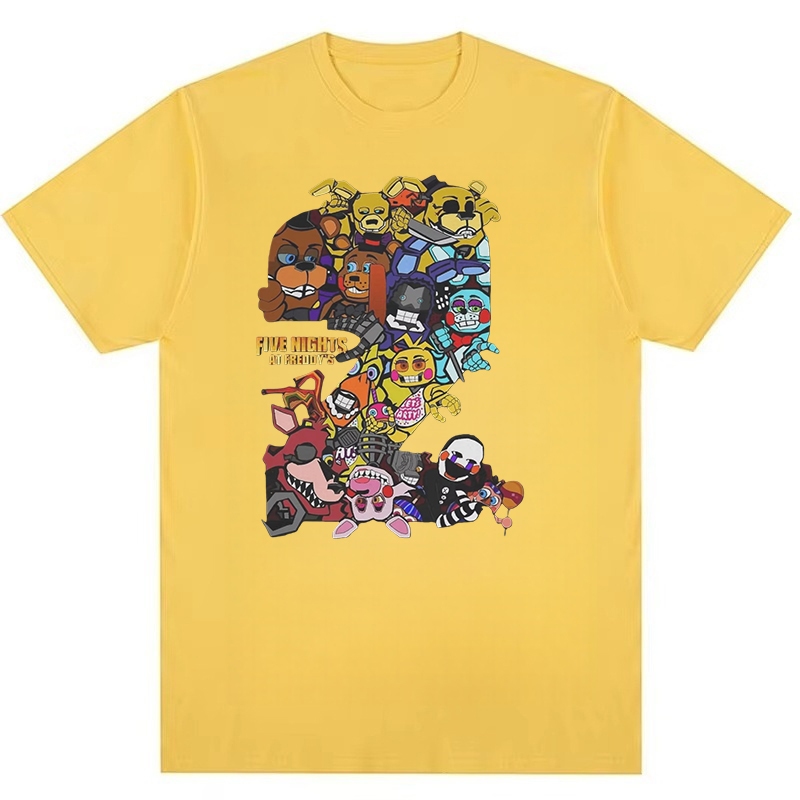 Áo thun nam FNAF với nhân vật Springtrap, cổ tròn thoáng mát, chất liệu bông cotton
