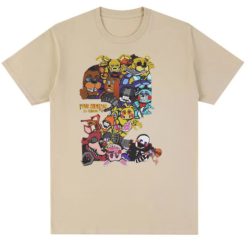 Áo thun nam FNAF với nhân vật Springtrap, cổ tròn thoáng mát, chất liệu bông cotton