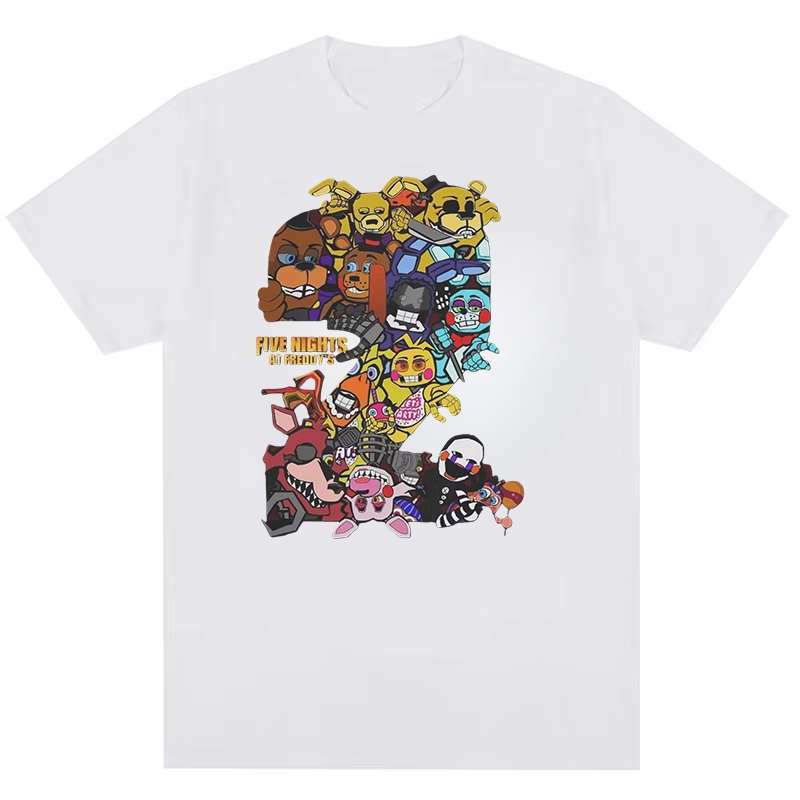 Áo thun nam FNAF với nhân vật Springtrap, cổ tròn thoáng mát, chất liệu bông cotton