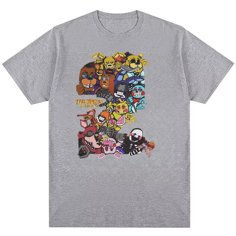 Áo thun nam FNAF với nhân vật Springtrap, cổ tròn thoáng mát, chất liệu bông cotton