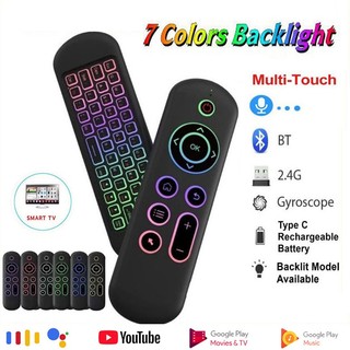 Chuột Không Dây Bằng Giọng Nói Điều Khiển Từ Xa Con Quay 2.4G BT Học IR Chipset Cho Máy Tính Máy Chiếu TV Box Chống Mất