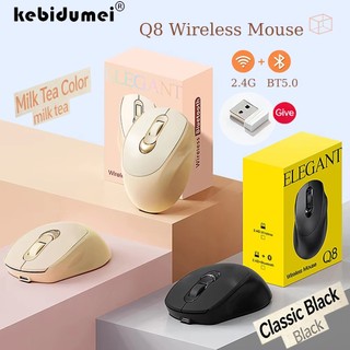 Chế Độ Kép 2.4G Bluetooth 5.0 Chuột Không Dây Công Thái Học Type-C Chuột Sạc Chế Độ Ngủ Thông Minh USB Im Lặng Game Thủ Chuột Cho PC