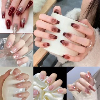 Set 24 Móng Tay Giả Trang Trí Nghệ Thuật DIY