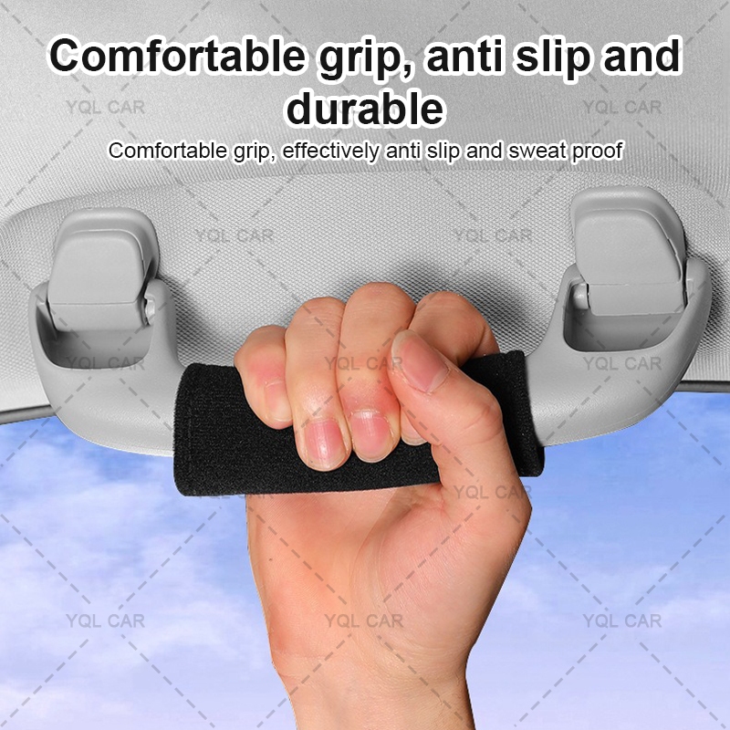 1 / 2 / 3 Da Lộn Xe Kéo Tay Cầm Bao Tay Cầm Ô Tô Bảo Vệ Chống Trơn Trượt Có Velcro Cho MG ZS GS 5 Gundam 350 Phần TF GT 6