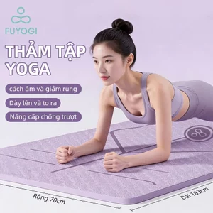Thảm Yoga TPE thân thiện với môi trường, chống trượt và giảm tiếng ồn, màu kép cho luyện tập tại nhà