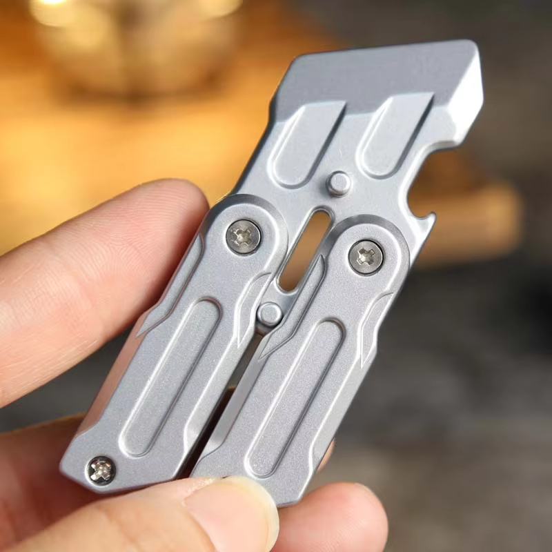 1 Dụng cụ mở nắp chai bướm OHEDC - Đồ chơi giải nén thẻ đẩy đầu ngón tay bằng kim loại
