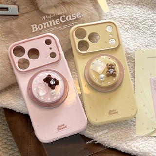 Ốp điện thoại TPU hình giá đỡ hình gấu cho iPhone 17 Pro max 16 Pro Bear