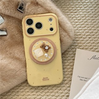 Ốp điện thoại TPU hình giá đỡ hình gấu cho iPhone 17 Pro max 16 Pro Bear