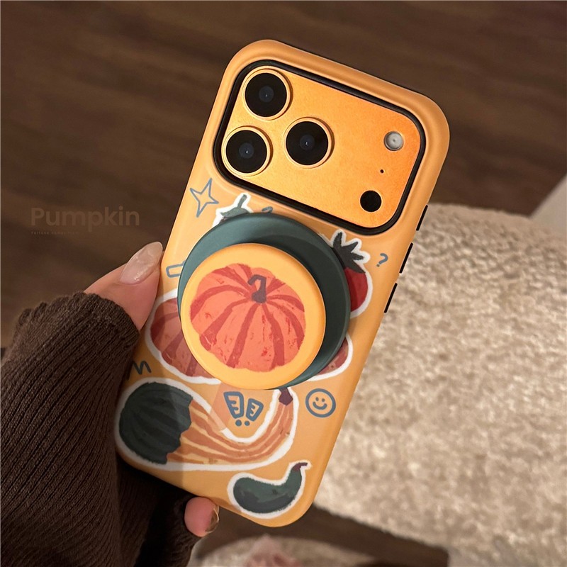 Ốp điện thoại PC họa tiết bí ngô cho iPhone 17 Pro max 16 Pro