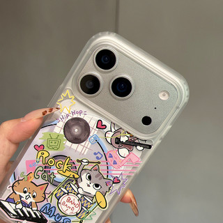 Ốp lưng hình mèo chơi trống cho iPhone 11 12 Pro 13 Pro Max 15 Pro Max 14 16 Pro 16 Plus 17 Air 17 Pro 17 Pro Max