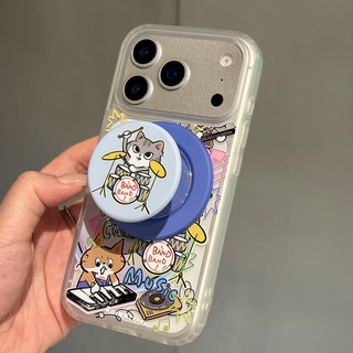Ốp lưng hình mèo chơi trống cho iPhone 11 12 Pro 13 Pro Max 15 Pro Max 14 16 Pro 16 Plus 17 Air 17 Pro 17 Pro Max
