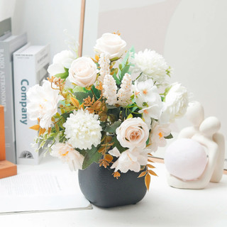 Hoa Giả Bó Lụa Cao Cấp Decor Trang Trí Nhà Cửa Đám Cưới Đẹp Mẫu Đơn Hồng Thược Dược Vintage Ins Phụ Kiện Chụp Ảnh Để Bàn Phòng Khách Ngủ Tủ Tiệc Hiện Đại Sang Trọng Như Thật Nghệ Thuật Sáng Tạo Nhiều Màu Sắc