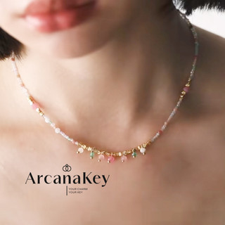 [COD] Vòng cổ đính cườm Rhodochrosite tự nhiên nhiều màu, INS-Style, Bohemian Holiday Vibe, Thiết kế thủ công độc đáo, Vòng cổ cổ cổ điển & sang trọng, Phong cách & bắt mắt, Nhận ngay! [Arcana
