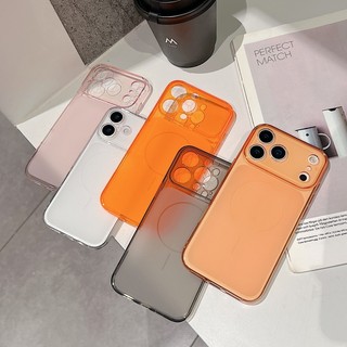Cửa sổ xem lớn hình tròn siêu mỏng ngay lập tức biến 17 vỏ điện thoại màu hồng phù hợp cho iPhone 11 12 13 14 15 16 17 Pro Max Vỏ mềm TPU chống rơi