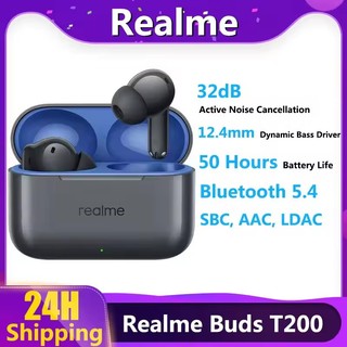 Tai nghe Realme Buds T200 32dB Giảm tiếng ồn chủ động Cuộc gọi AI Khử tiếng ồn 50 giờ Tuổi thọ cao Tai nghe TWS không dây