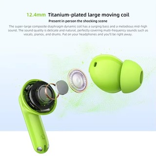 Tai nghe Realme Buds T200 32dB Giảm tiếng ồn chủ động Cuộc gọi AI Khử tiếng ồn 50 giờ Tuổi thọ cao Tai nghe TWS không dây