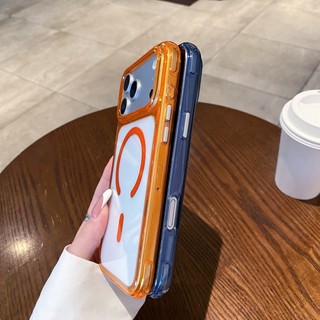 Ốp điện thoại từ tính acrylic trong suốt màu pha lê trong suốt cao phù hợp cho iPhone 3 14 15 16 17 Pro Max cửa sổ lớn bao gồm tất cả vỏ chống rơi