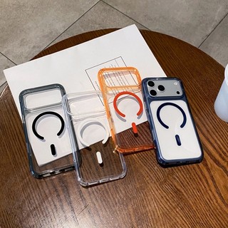Ốp điện thoại từ tính acrylic trong suốt màu pha lê trong suốt cao phù hợp cho iPhone 3 14 15 16 17 Pro Max cửa sổ lớn bao gồm tất cả vỏ chống rơi