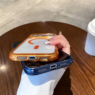 Ốp điện thoại từ tính acrylic trong suốt màu pha lê trong suốt cao phù hợp cho iPhone 3 14 15 16 17 Pro Max cửa sổ lớn bao gồm tất cả vỏ chống rơi