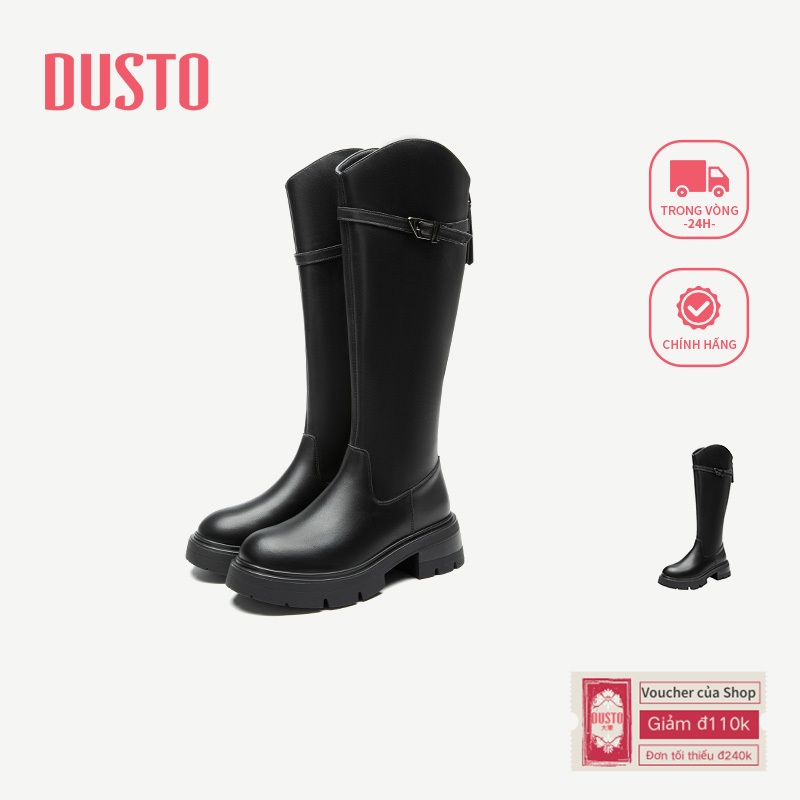 Giày Bốt DUSTO Giày Cao Gót Nữ Gót Dày 5.3cm DW25D0185E