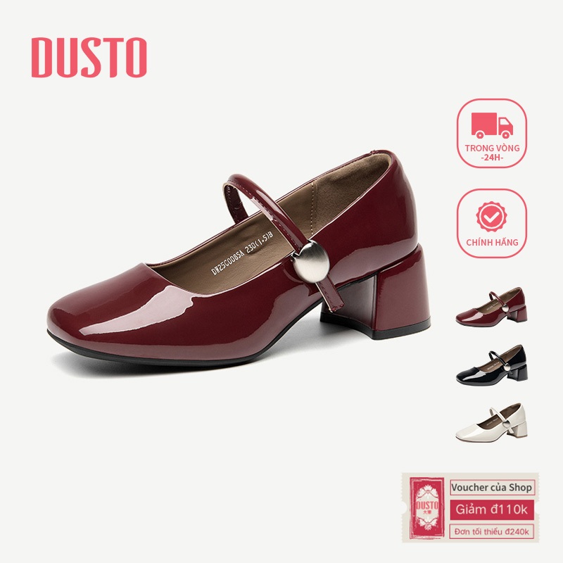 DUSTO Giày Nữ Gót Dày Giày Cao Gót 5cm Thoải Mái Gót Vuông Tính Khí DW25C0085A